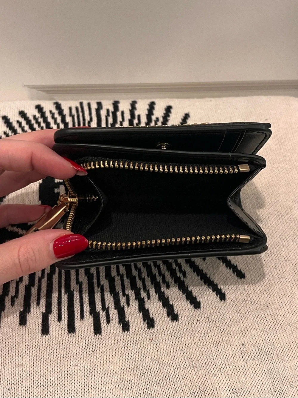 Marc Jacobs Black Pebbled Leather Bi-Fold Wallet